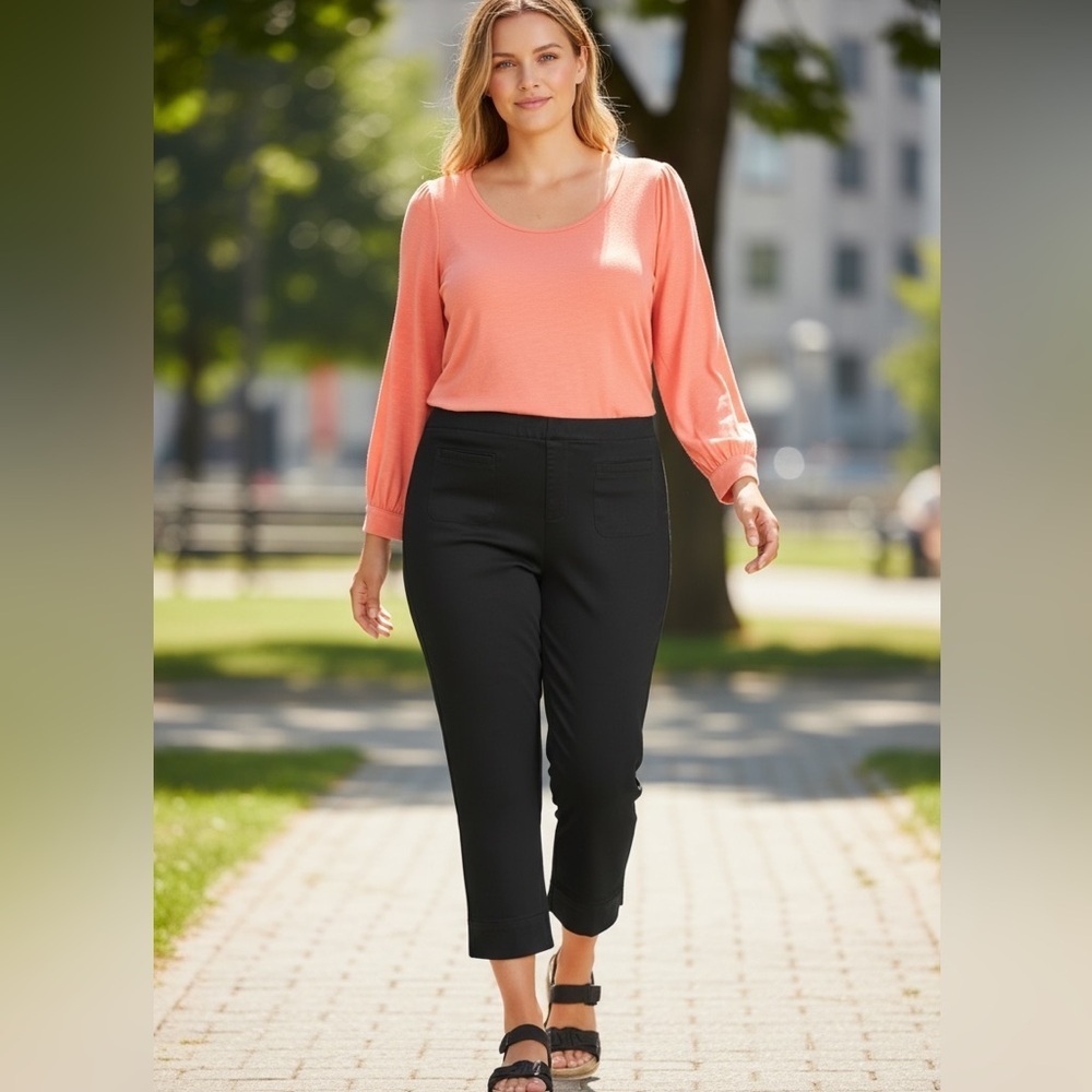 NWT Westbound Women's High Rise Crop Black Pants Women’s Plus Size 22W